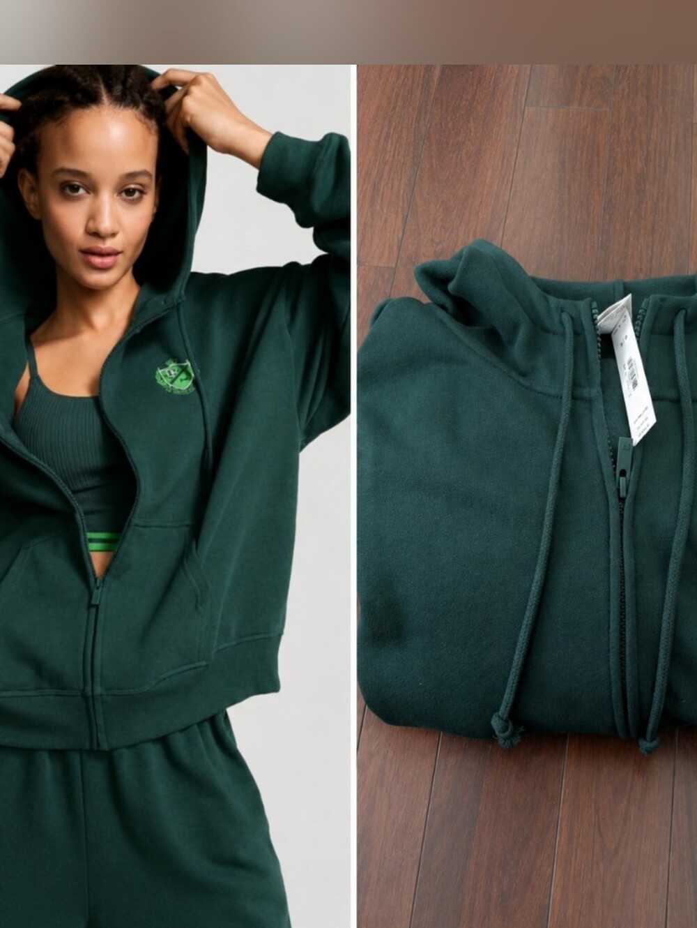 New Victoria secret Ivy Fleece Campus Full-Zip Hoodie